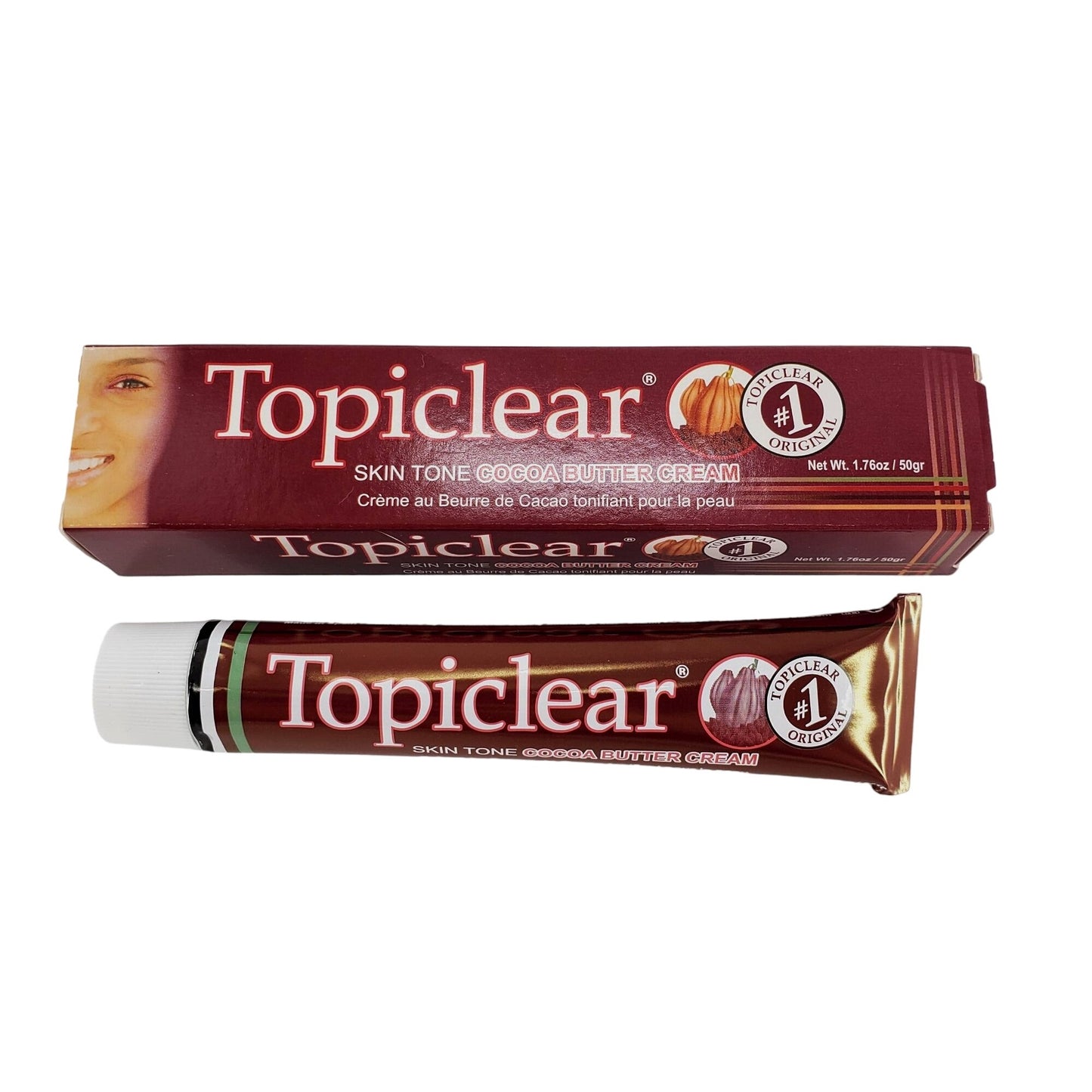 Topiclear Skin Tone Cocoa Butter Cream - Tube 1.76 oz