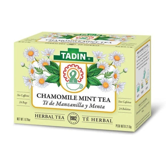 Tadin Chamomile Mint Tea Bags 24 Ct Herbal Tea with Chamomile & Mint Relaxation Digestion Sleep Support