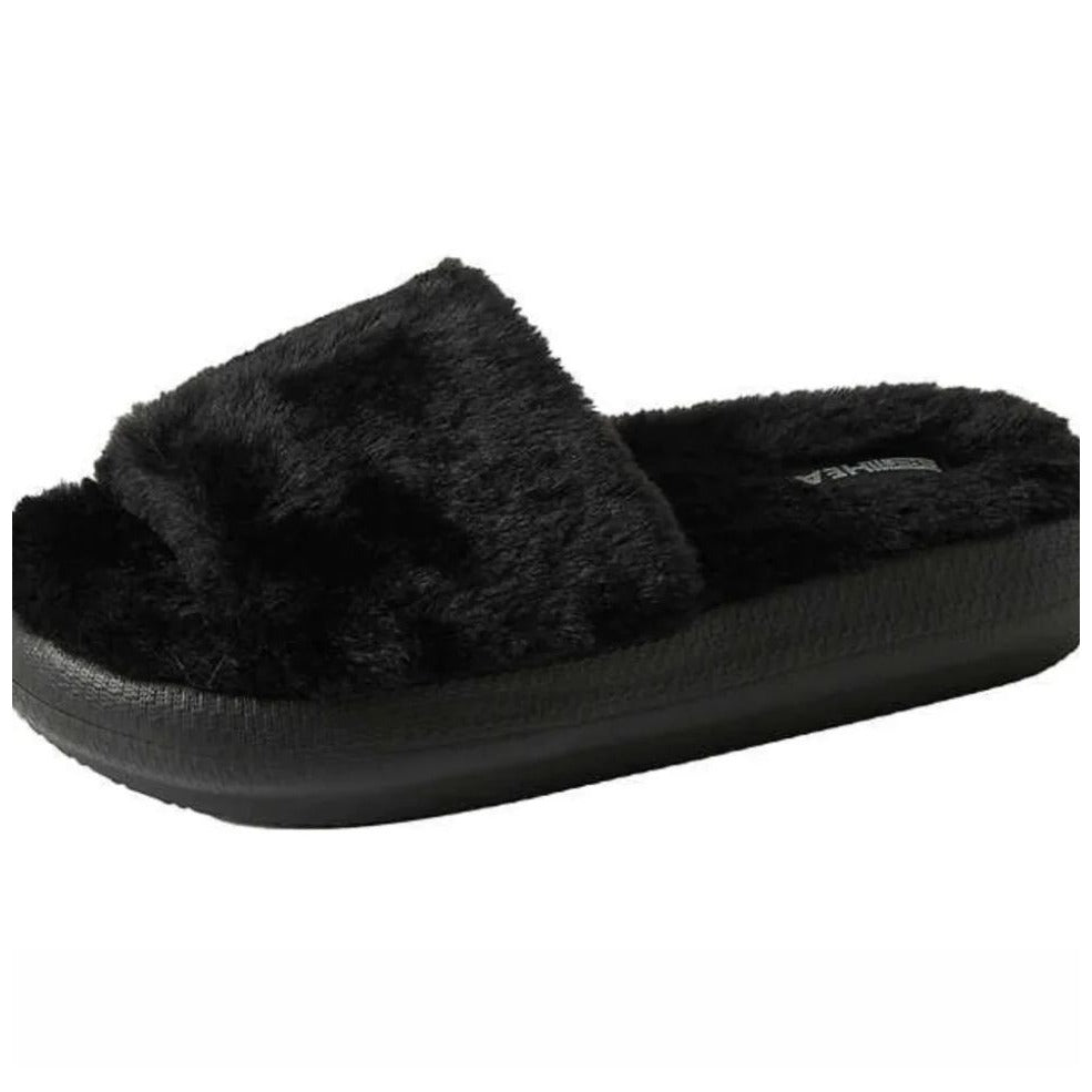 32 Degrees Heat Sandal Slipper Faux Fur Plush Cushion Slide-on Outdoor Shoes