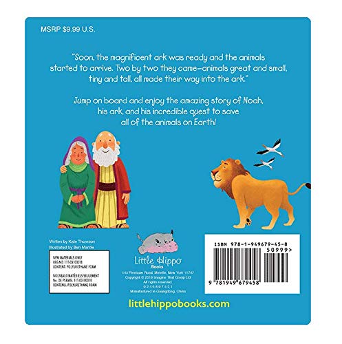 Noah's Ark Little Hippo Books Children's Padded Board Book Religious Story