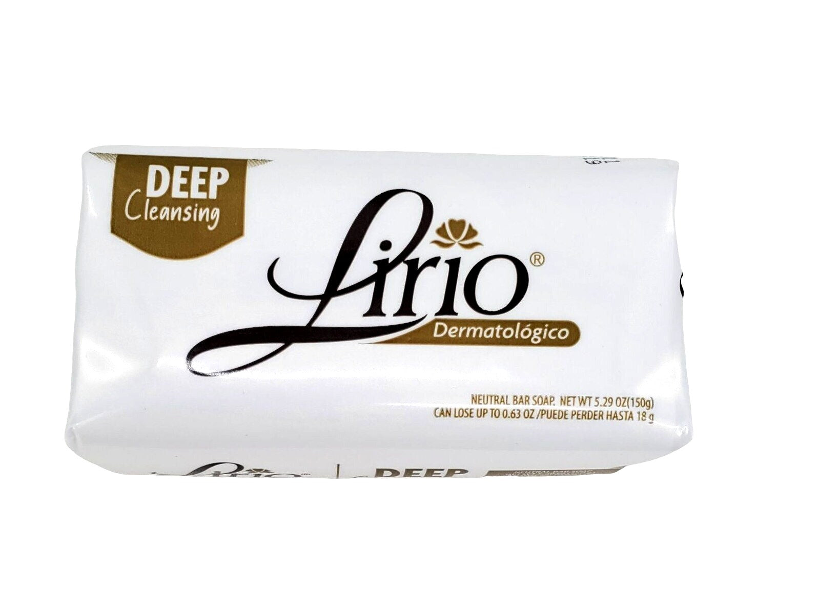 Lirio Dermatologic Cleansing Bath/Body soap- 5.29 oz (150g) - Jabon Lirio Neutral Bar Soap