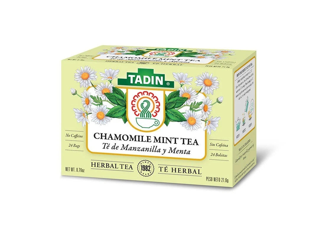 Tadin Chamomile Mint Tea Bags 24 Ct Herbal Tea with Chamomile & Mint Relaxation Digestion Sleep Support