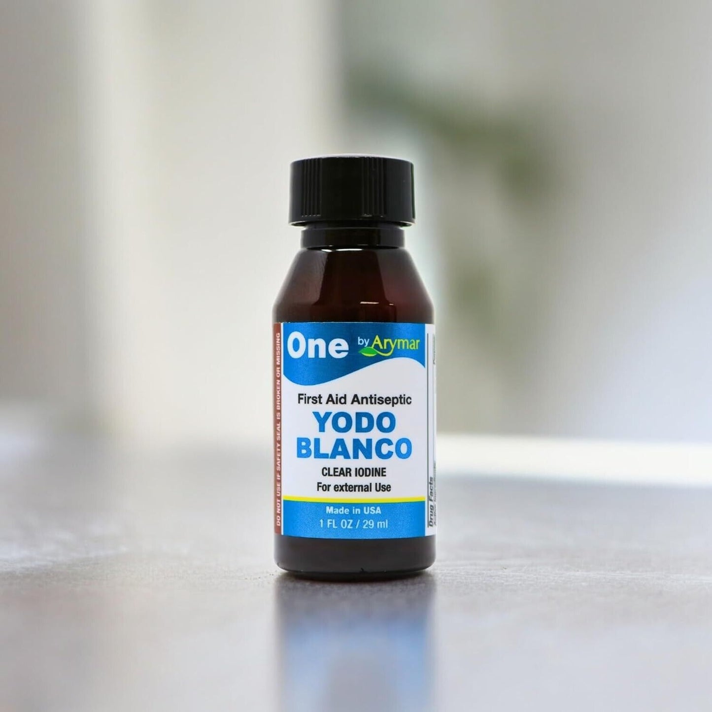 One YODO Blanco Decolorized Iodine 1oz No-Stain Antiseptic for Cuts Burns Arymar