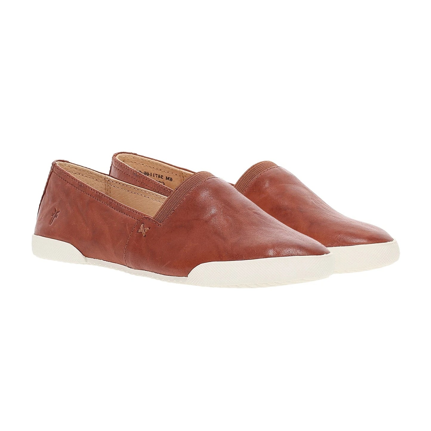 Frye Melanie Women Slip on Shoes Cognac Antique Soft Vintage Leather Sneakers