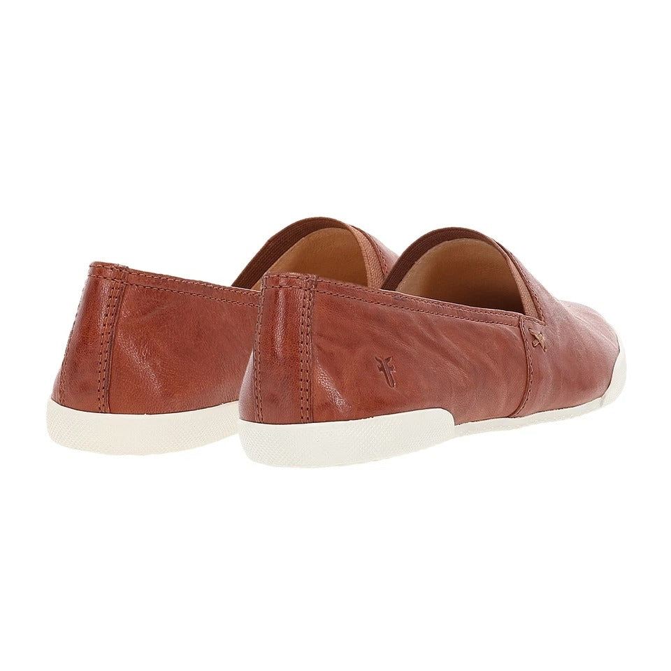 Frye Melanie Women Slip on Shoes Cognac Antique Soft Vintage Leather Sneakers