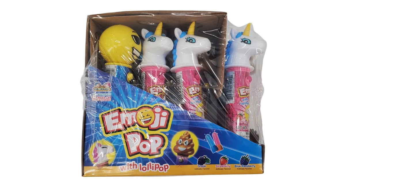 Kidsmania Emoji Pop with Lollipops, 12 Count