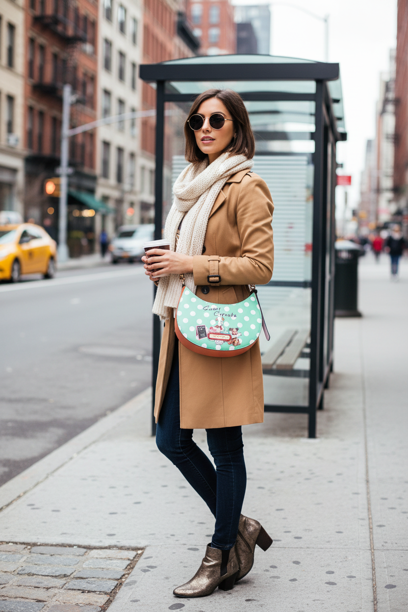 Nicole Lee Cupcake Dog Purse Polka Dot Convertible Adjustable Chain Strap Crossbody Shoulder Bag