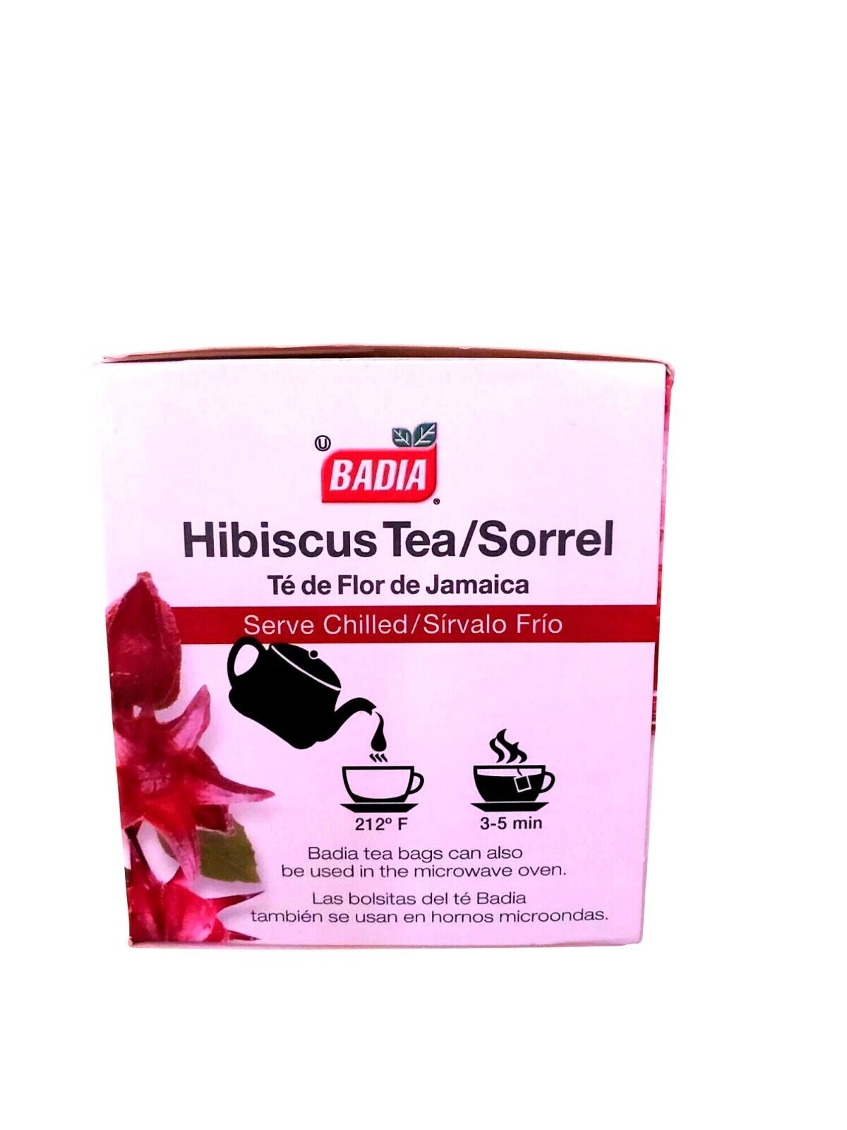 Badia Hibiscus Tea/Sorrel Te de Flor de Jamaica Natural Antioxidant 25 Tea Bags