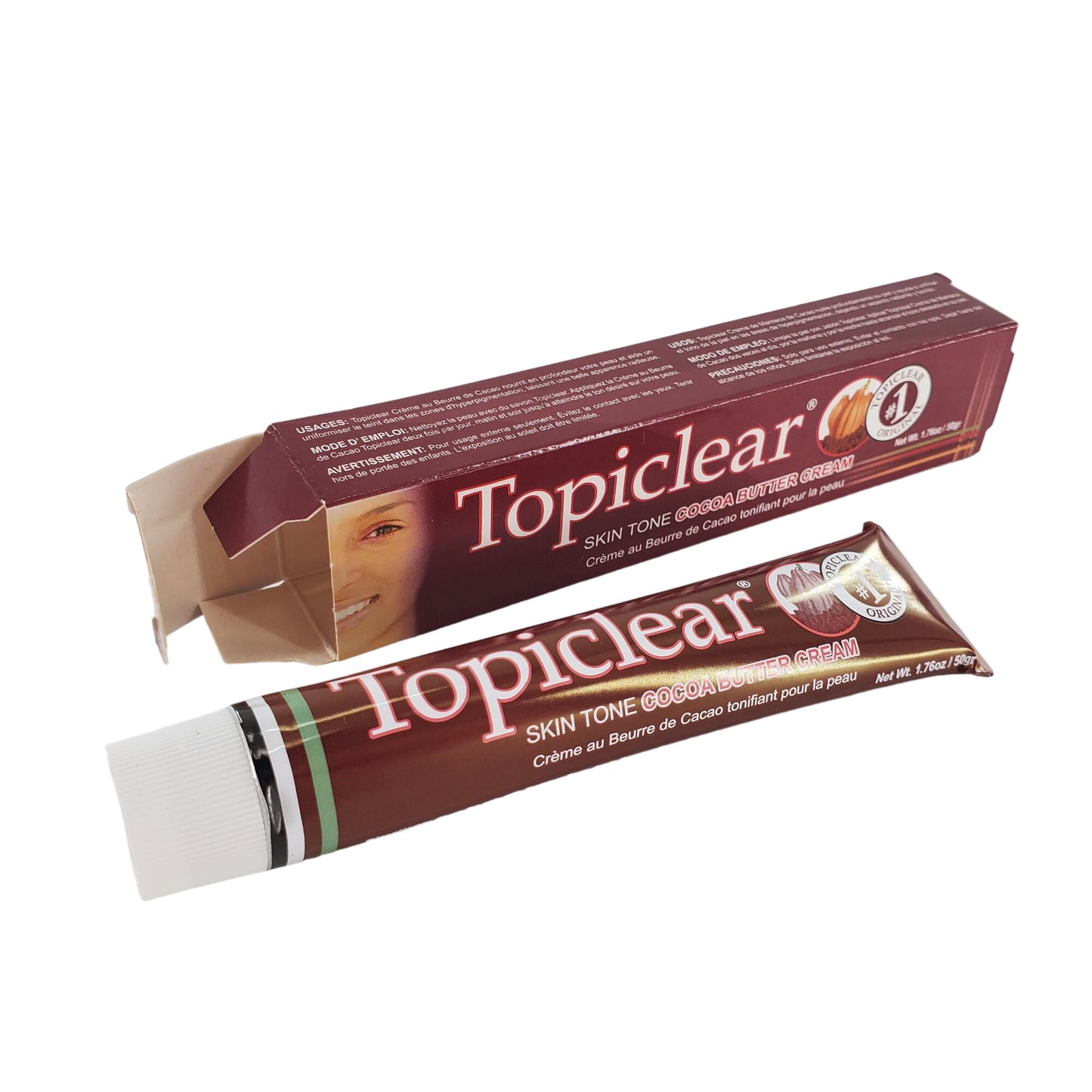 Topiclear Skin Tone Cocoa Butter Cream - Tube 1.76 oz