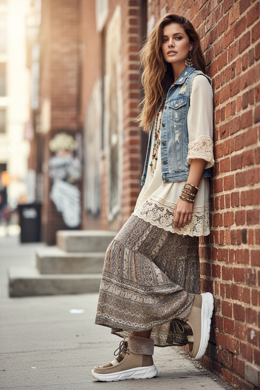 Warm Lined Ankle Boots Wide Faux Fur Cuff Lace-Up Outdoor Winter Shoes