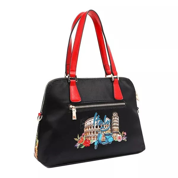 Nicole Lee USA Rhinestone Encrusted Purse Convertible Martha Travels Italy Satchel