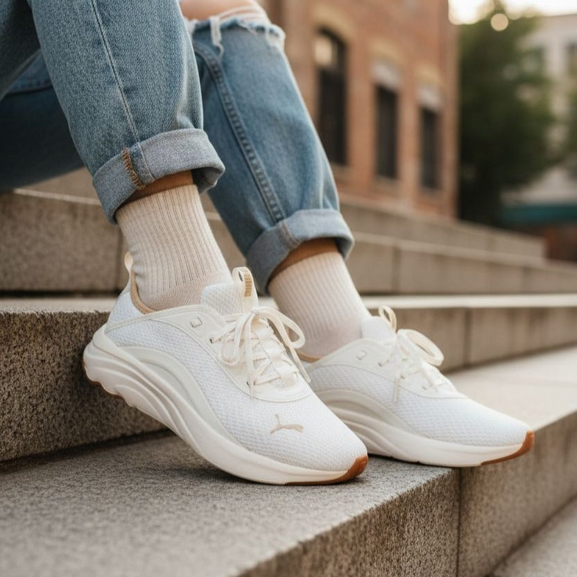 Puma Women Sophia Evo Vital Sneakers Athletic Lace-up Shoes Activewear Cream