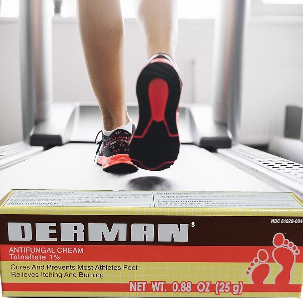 Derman Antifungal Cream Help Treat Athletes foot relieves itching burning 0.88oz