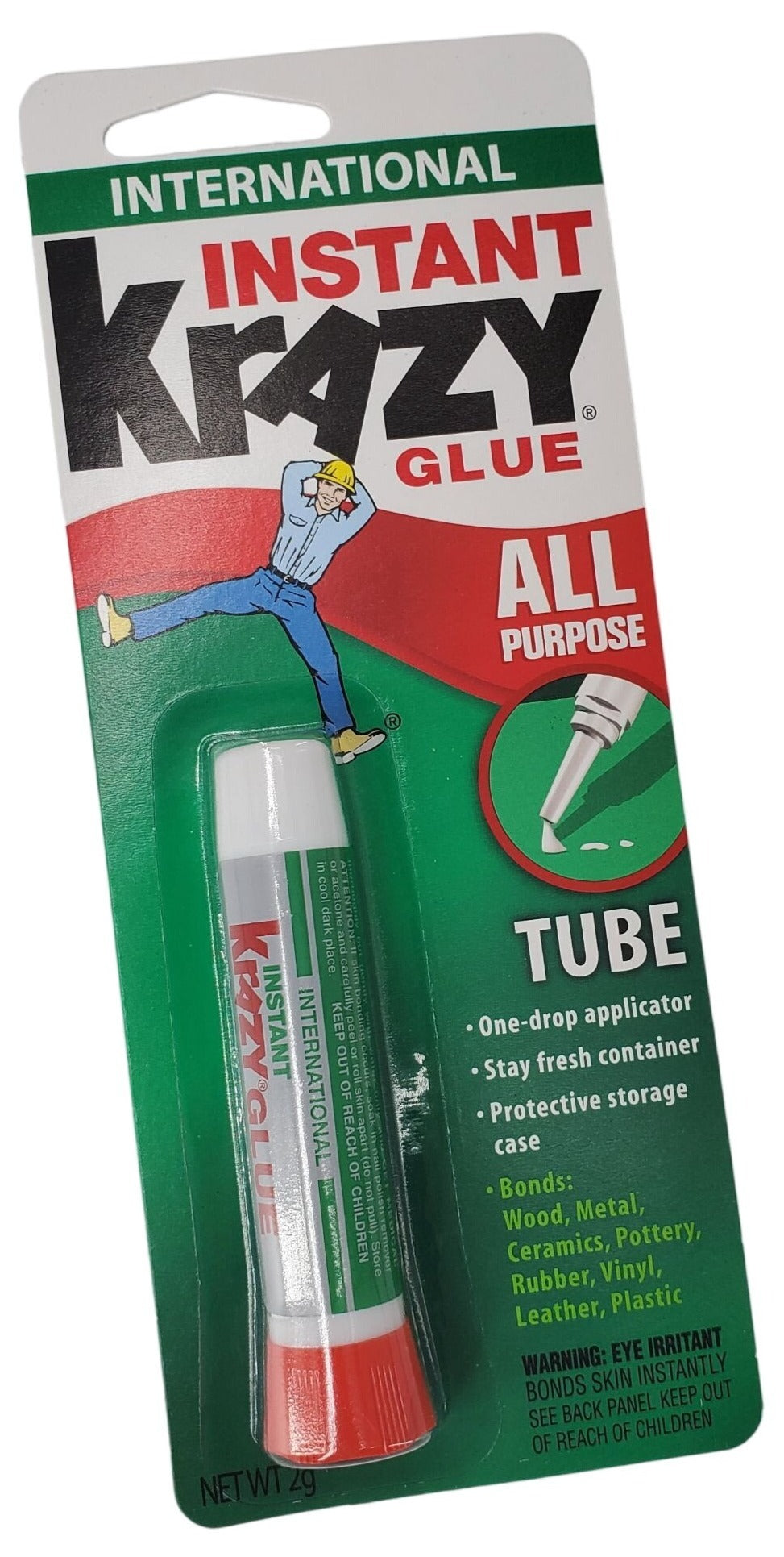 Instant KRAZY Glue Interantional version All purpose adhesive 2 Gram Tube