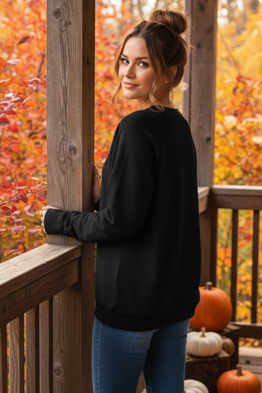 Staying Alive Skeleton Sweatshirt Funny Halloween Crew Neck Long Sleeve Pullover