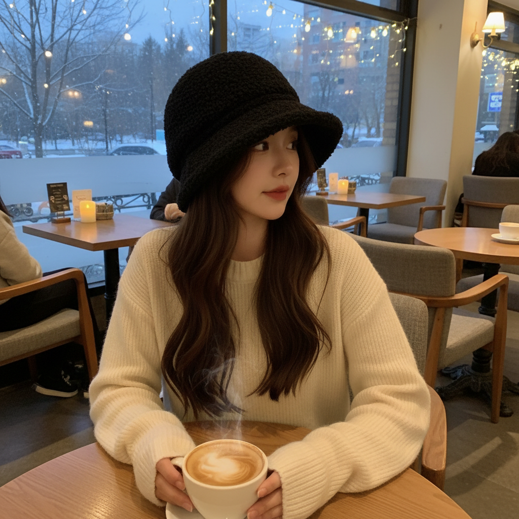 Plush Sherpa Trim Baker Boy Hat Smooth Faux Suede Newsboy Retro Slouchy Cap