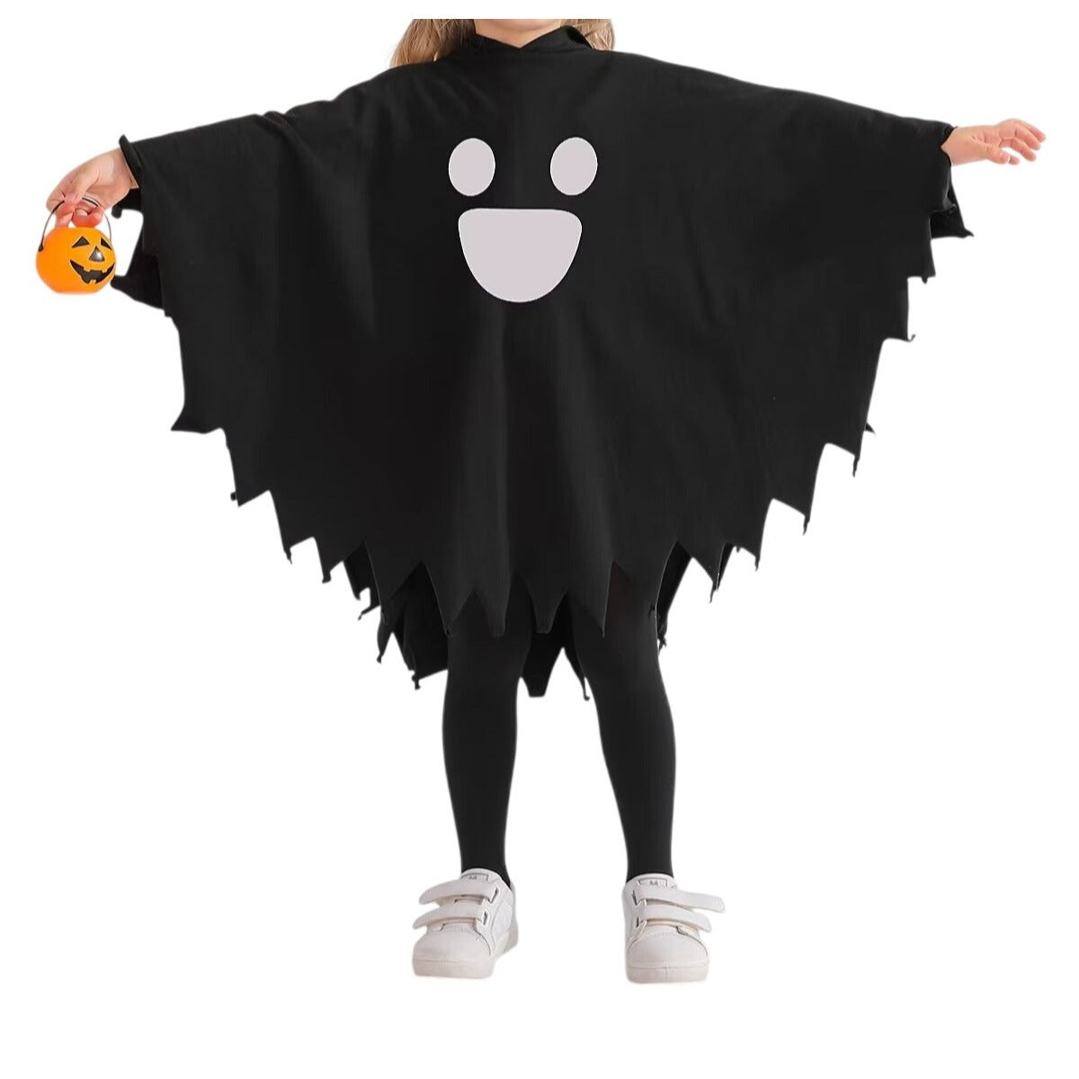 Glow In The Dark Toddler Halloween Ghost Costume Kids Party Hooded Cloak Unisex Childrens Pullover