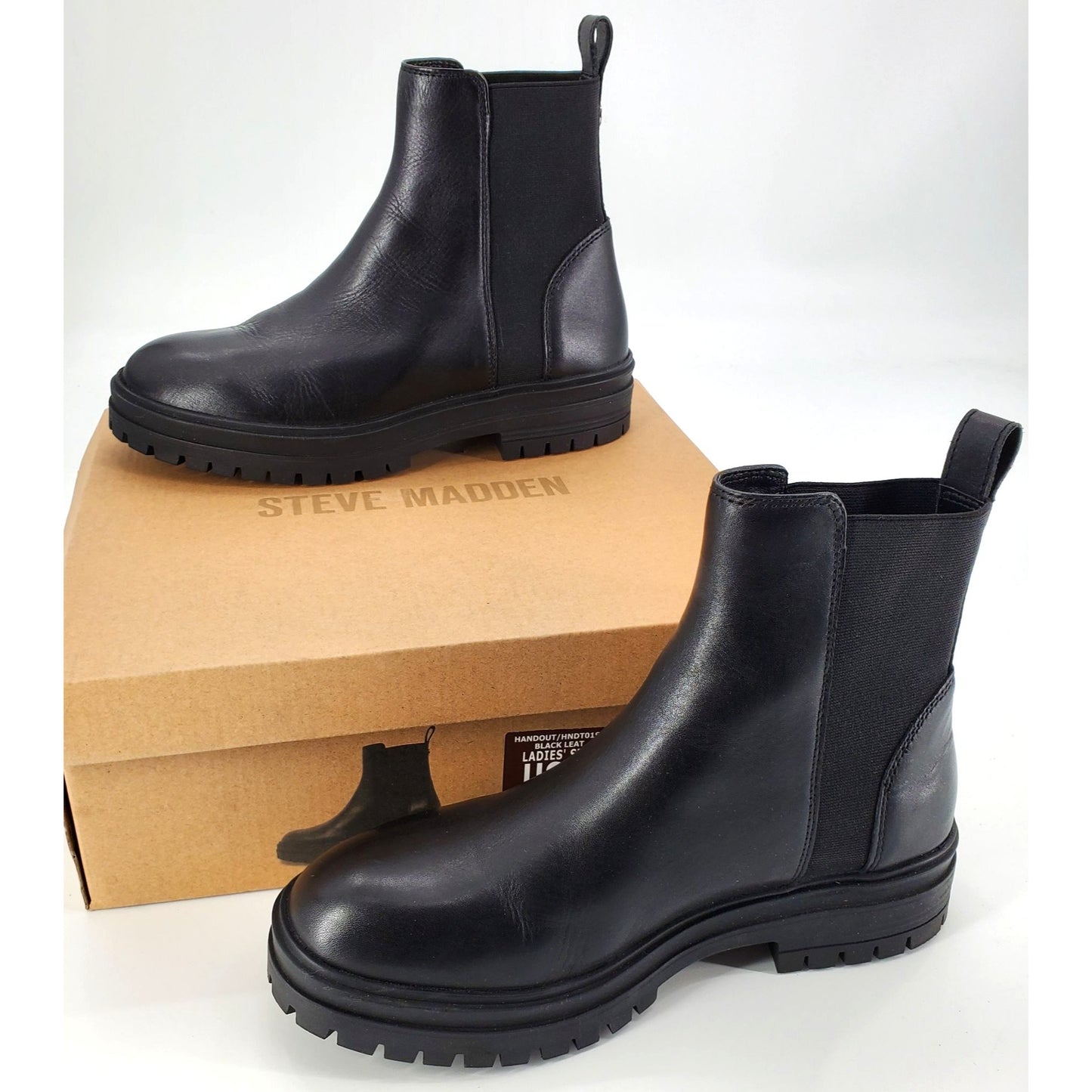 Steve Madden Boots Handout Chelsea Lug Platform Leather Retro Chukka Handout Shoes