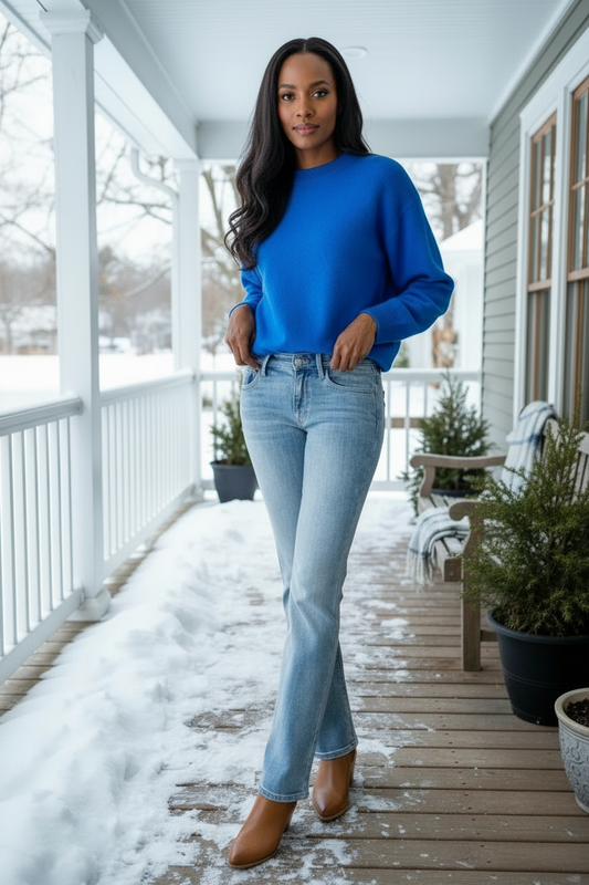 Judy Blue Thermal Mid-Rise Bootcut Leg Winter Retro Denim Pants Slim Fit Jeans