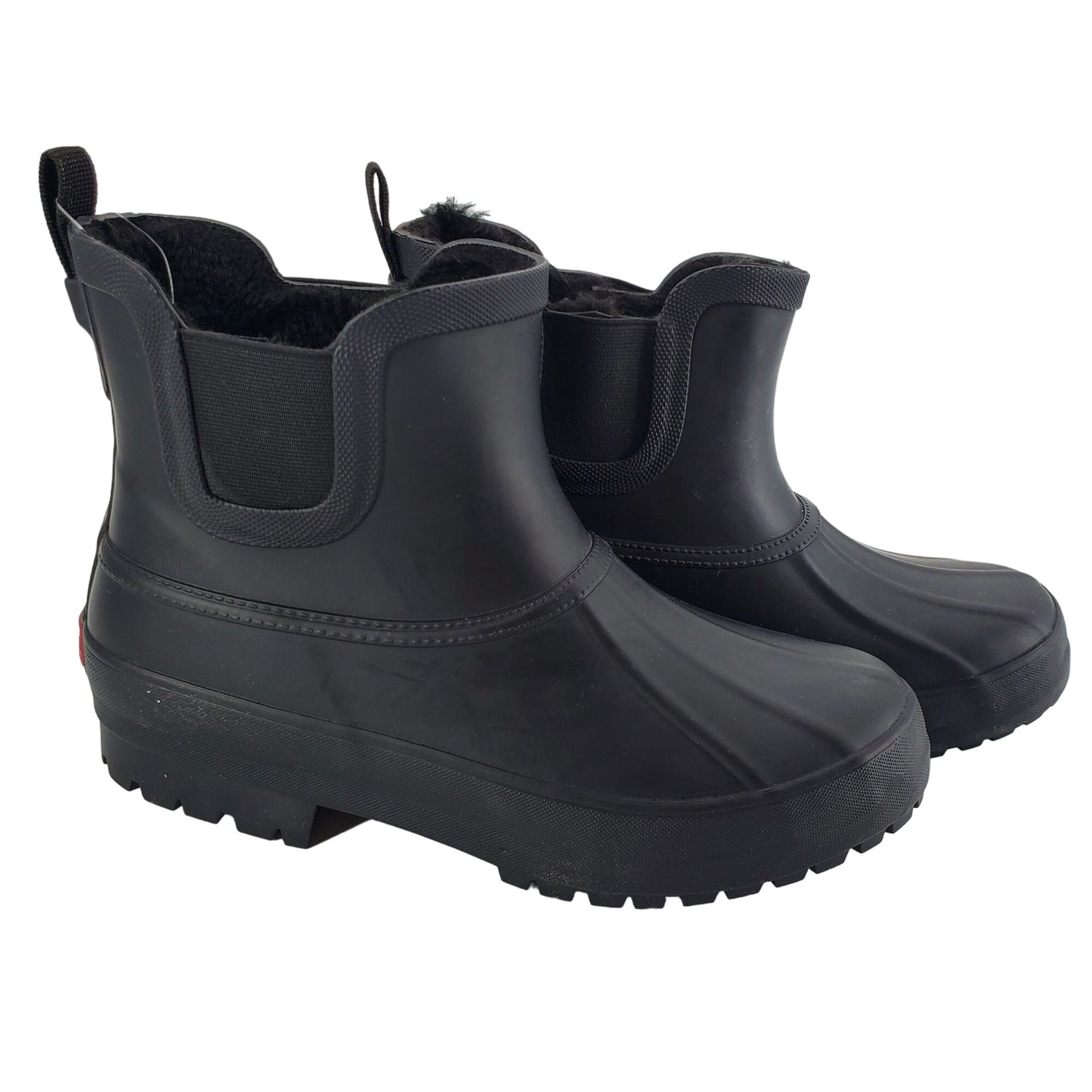 CHOOKA Rain Boots Chelsea Duck Outdoor Faux Fur Shoes Waterproof Ankle Booties