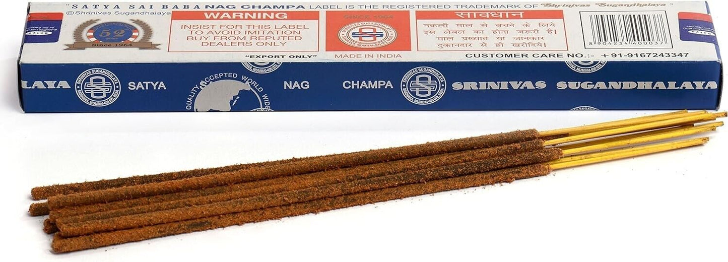 Satya Sai Baba Nag Champa Agarbatti Original Incense Stick 15g Box 12 Sticks/box