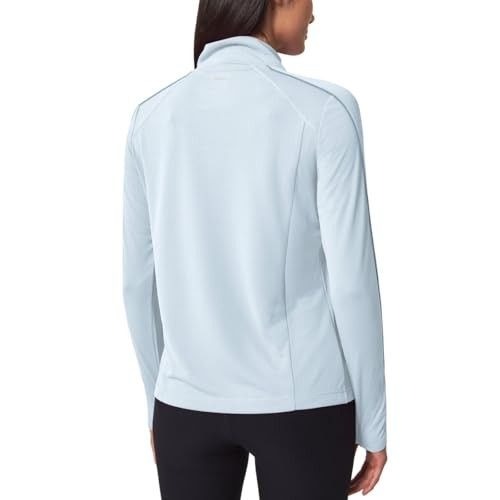 Mondetta Shirt Athletic Top Lightweight Activewear Quarter-Zip Pullover Blue