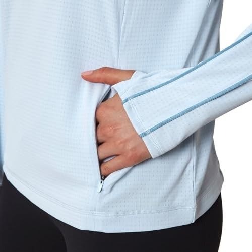 Mondetta Shirt Athletic Top Lightweight Activewear Quarter-Zip Pullover Blue