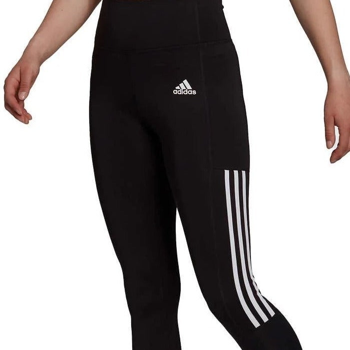 Adidas Aeroready Pants Active 7/8 Ankle Legging Athletic Pocket Activewear Black/Gray