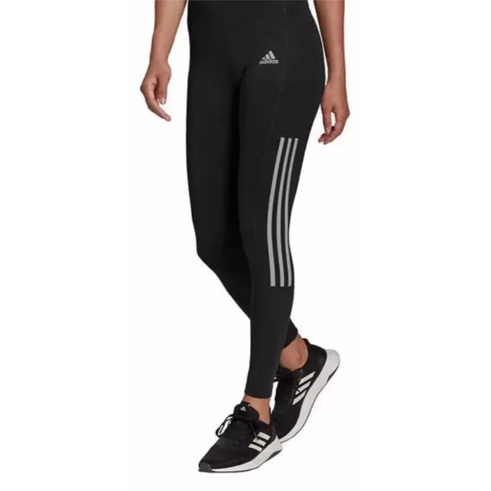Adidas Aeroready Pants Active 7/8 Ankle Legging Athletic Pocket Activewear Black/Gray