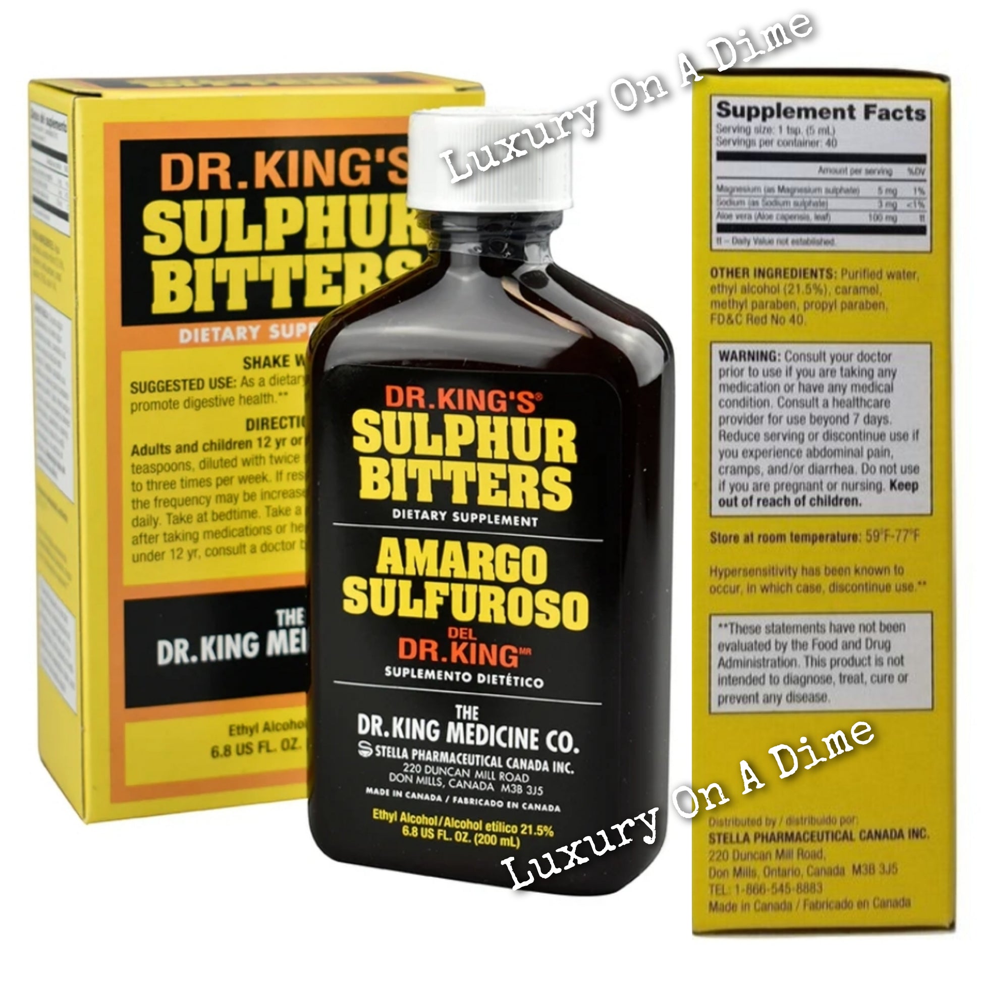 Dr Kings Sulphur Bitters Dietary Supplement 200mL(6.8oz)