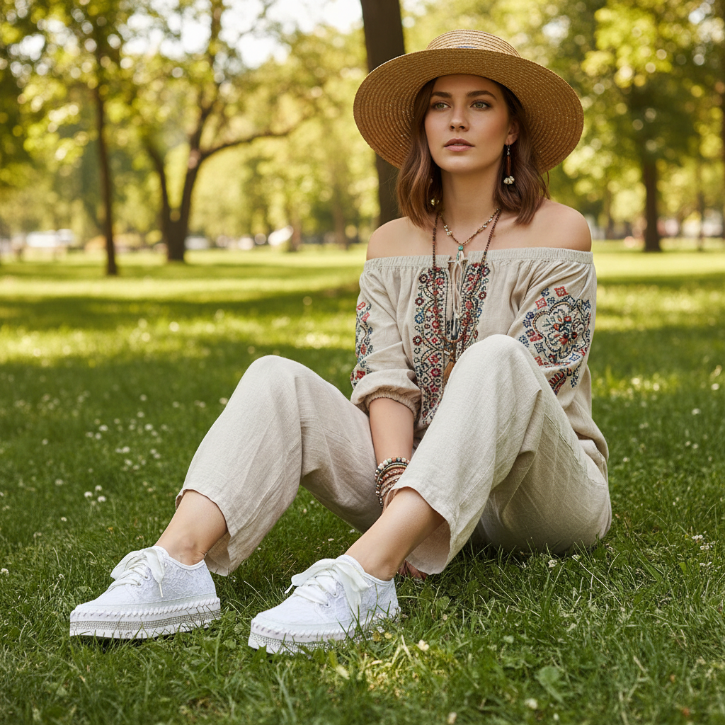 Lace Mesh Rhinestone Platform Sneakers Satin Ribbon Laces Retro Y2K Bling Shoes