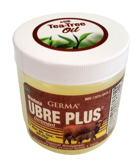 Germa Manteca Ubre Plus with Tea Tree Oil 3 oz. Jar