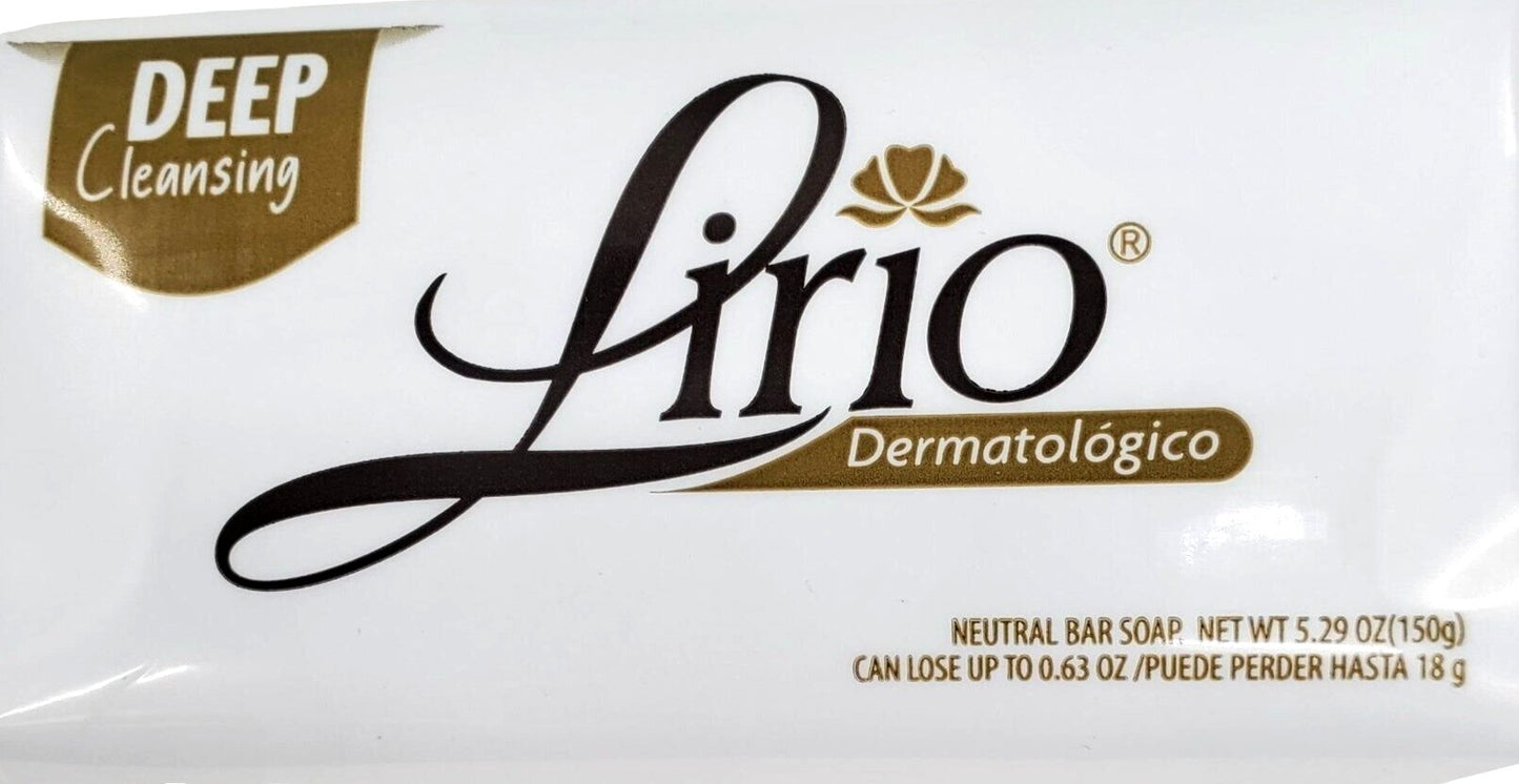 Lirio Dermatologic Cleansing Bath/Body soap- 5.29 oz (150g) - Jabon Lirio Neutral Bar Soap