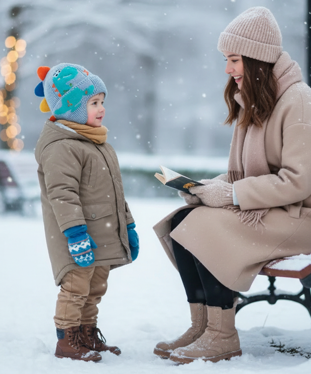 Dino Children’s 3D Embroidered Dinosaur Knitted Hat Kids Beanie Ear Cover Winter Hat