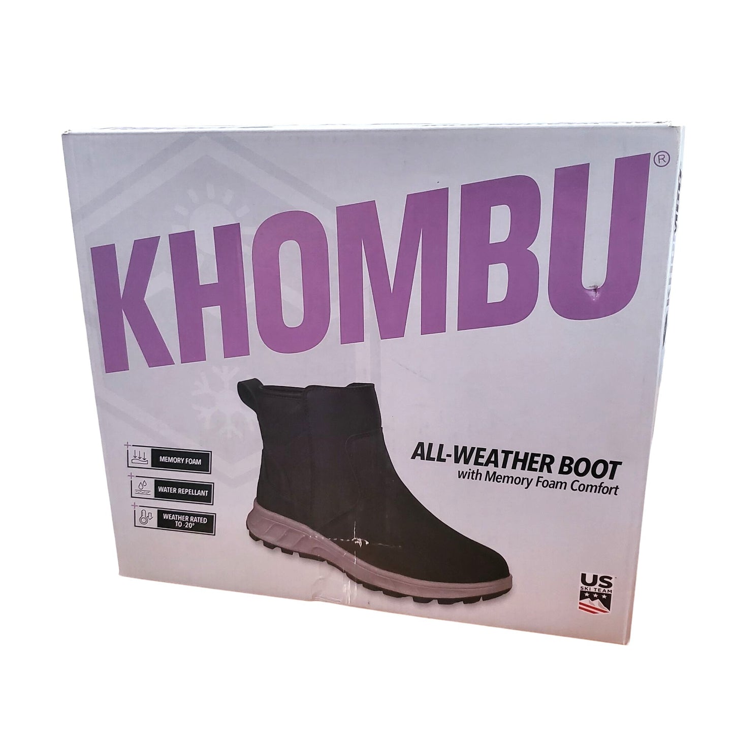 Khombu Dusk All Weather Boot Faux Leather Zip-up Outdoor Fur Lined Winter Shoe