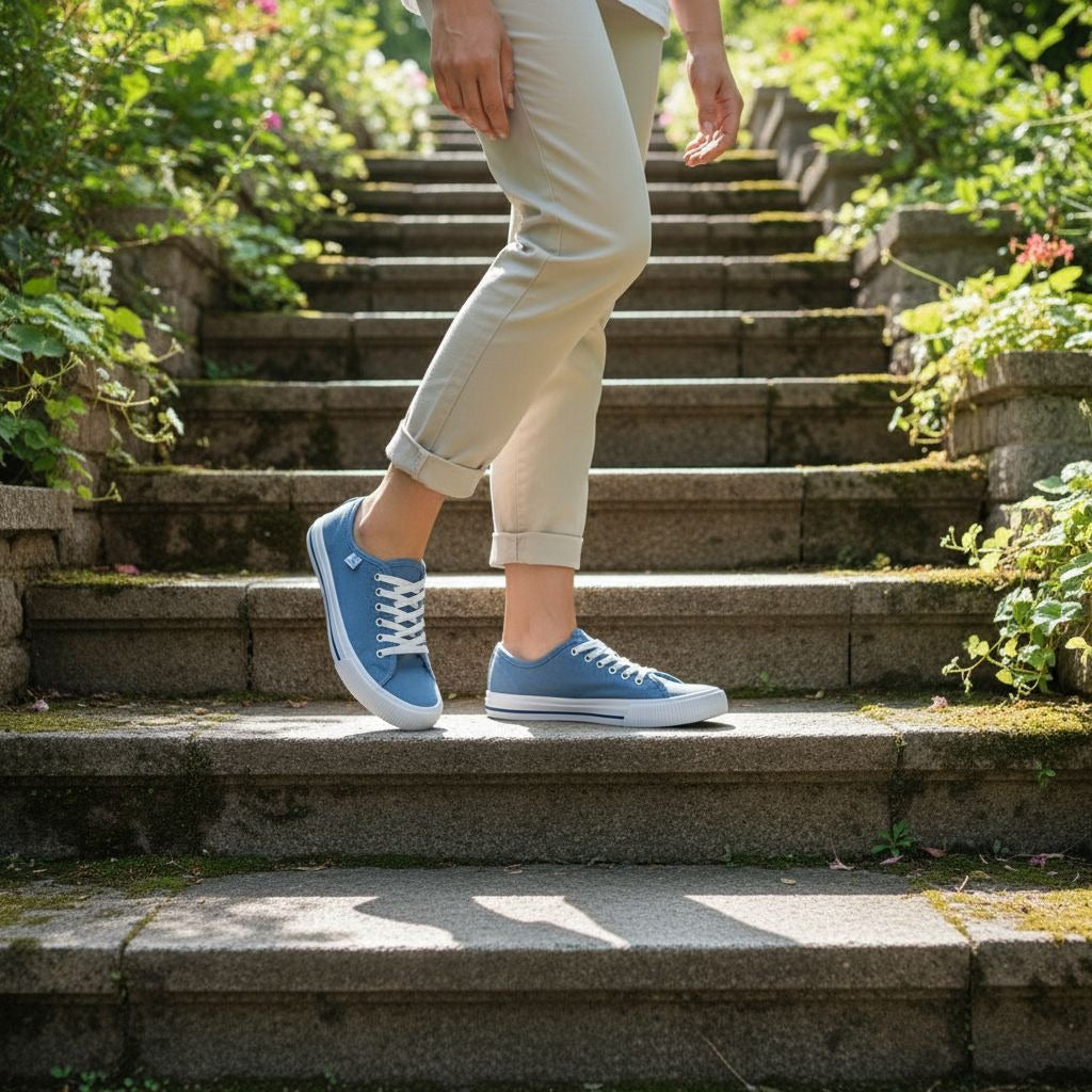 Hurley Sneaker Woman's Carrie Canvas Lace-up Casual Shoe Classic Blue Denim