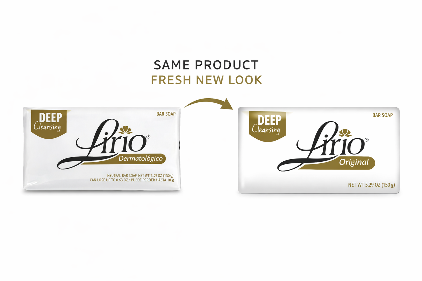 Lirio Dermatologic Cleansing Bath/Body soap- 5.29 oz (150g) - Jabon Lirio Neutral Bar Soap
