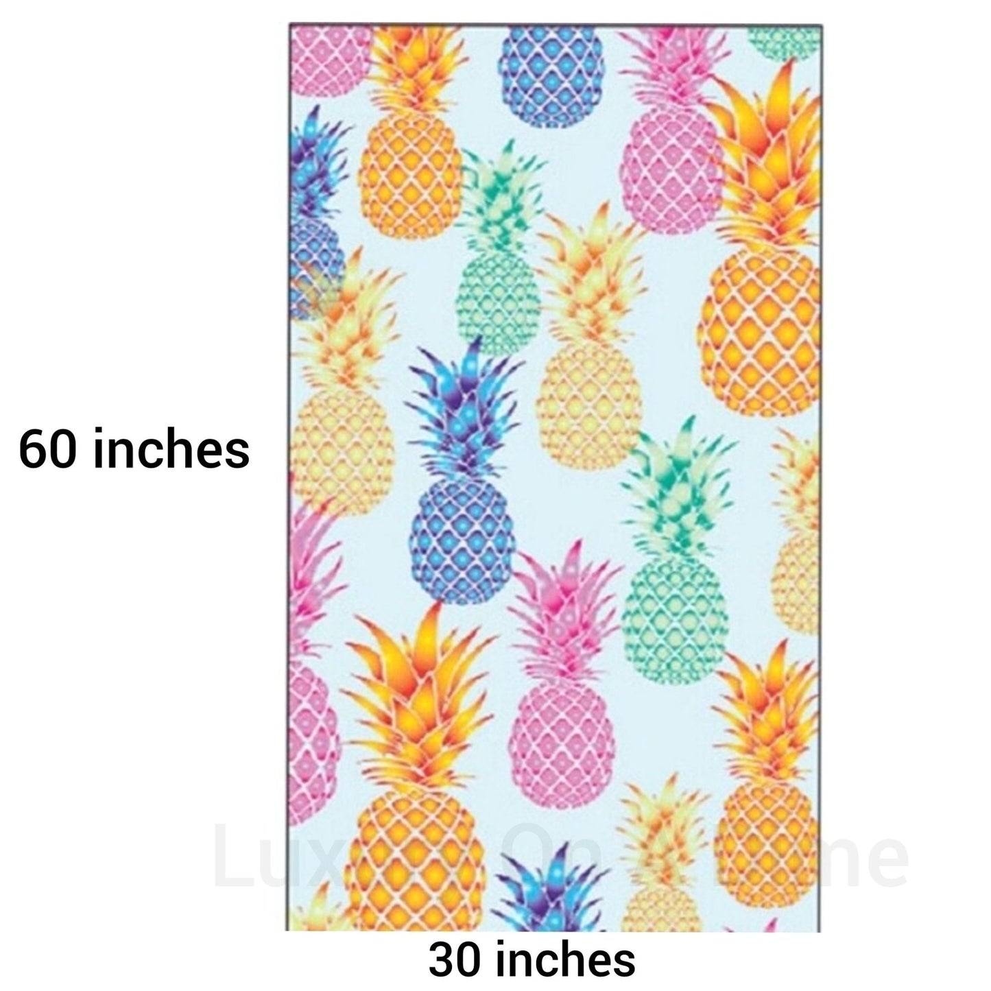 Pineapple Cotton Large Beach Towel Bath Home Bathroom 60x30 Tropical Island