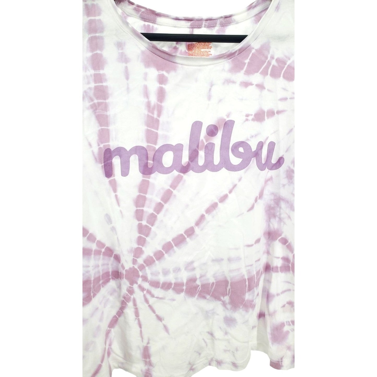 Colsie Shirt Sleeveless Malibu Cropped Tie-Dye Lightweight Tank Cali Crop Top