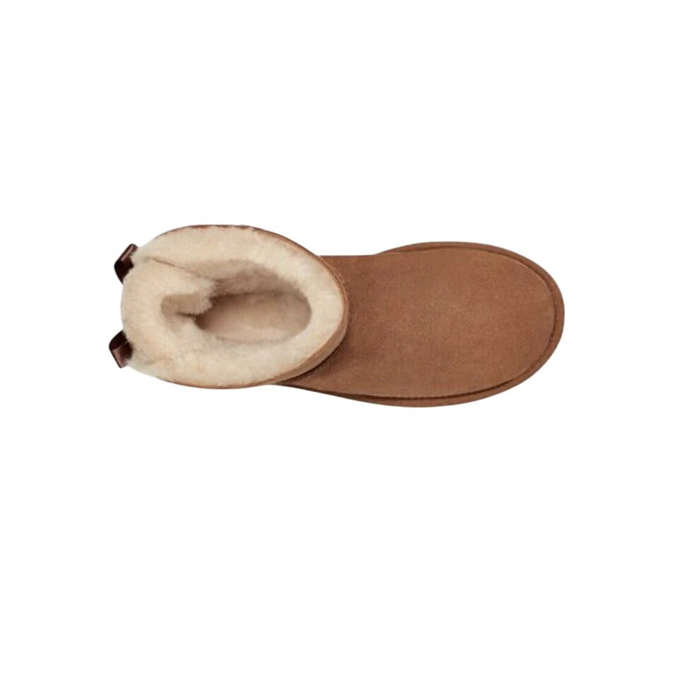 Ugg Women's 7 Mini Bailey Bow II Boots Suede Slip-on Fur Shoes Winter Outdoor