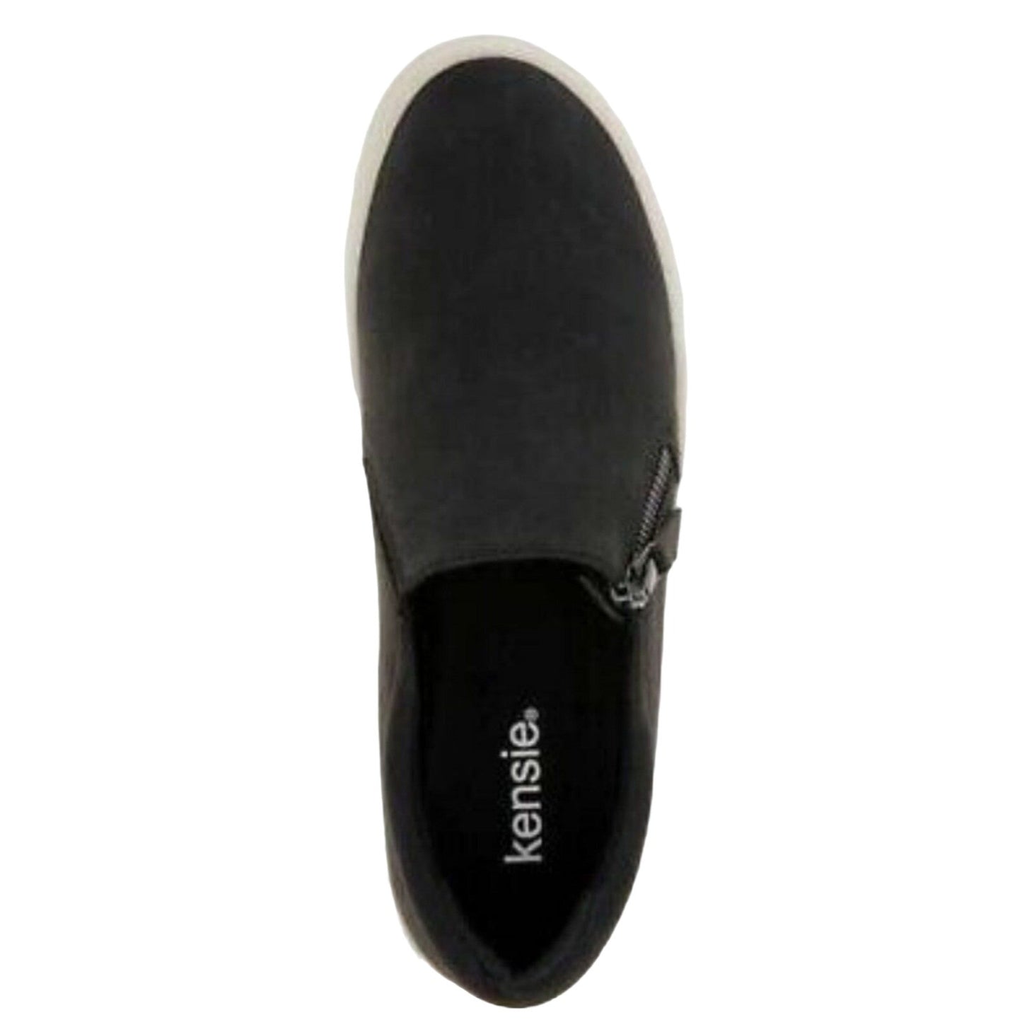 Kensie Sneaker Woman Soren Zip Side Slip-on Shoe Minimalist Athleisure Casual