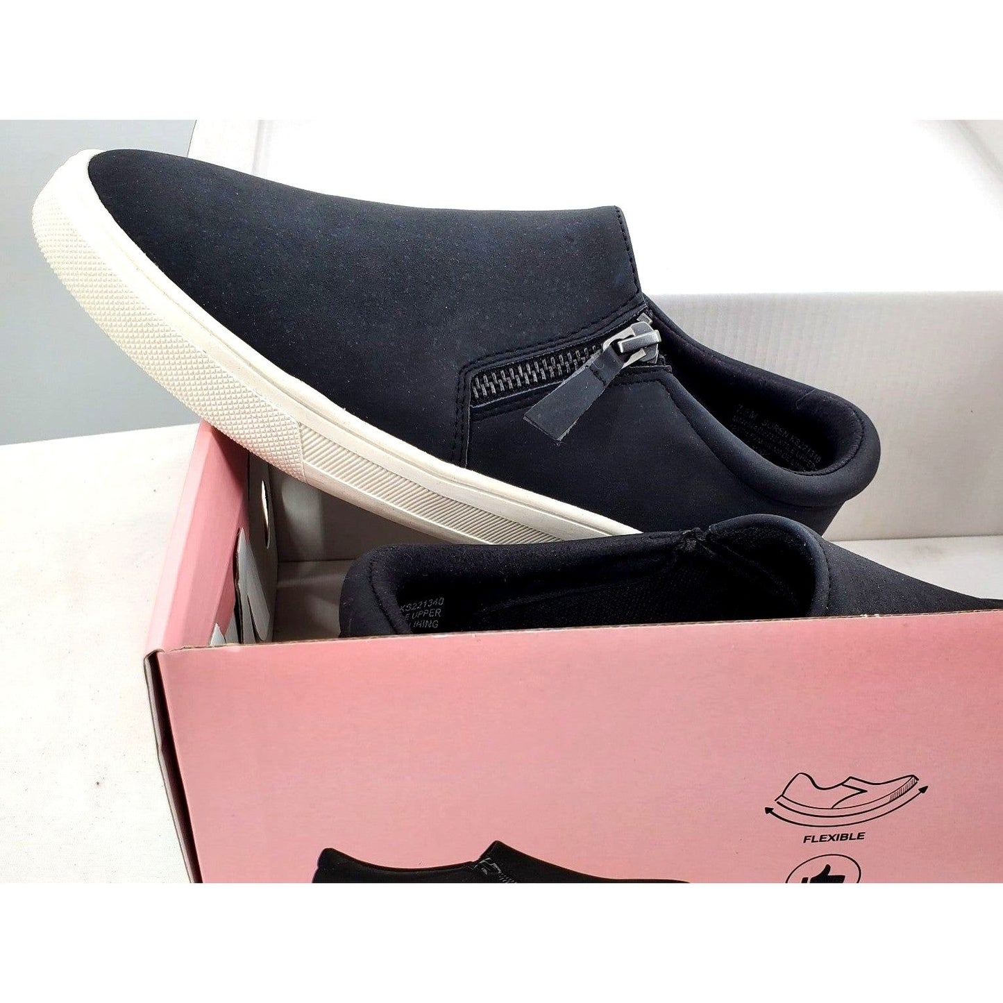 Kensie Sneaker Woman Soren Zip Side Slip-on Shoe Minimalist Athleisure Casual