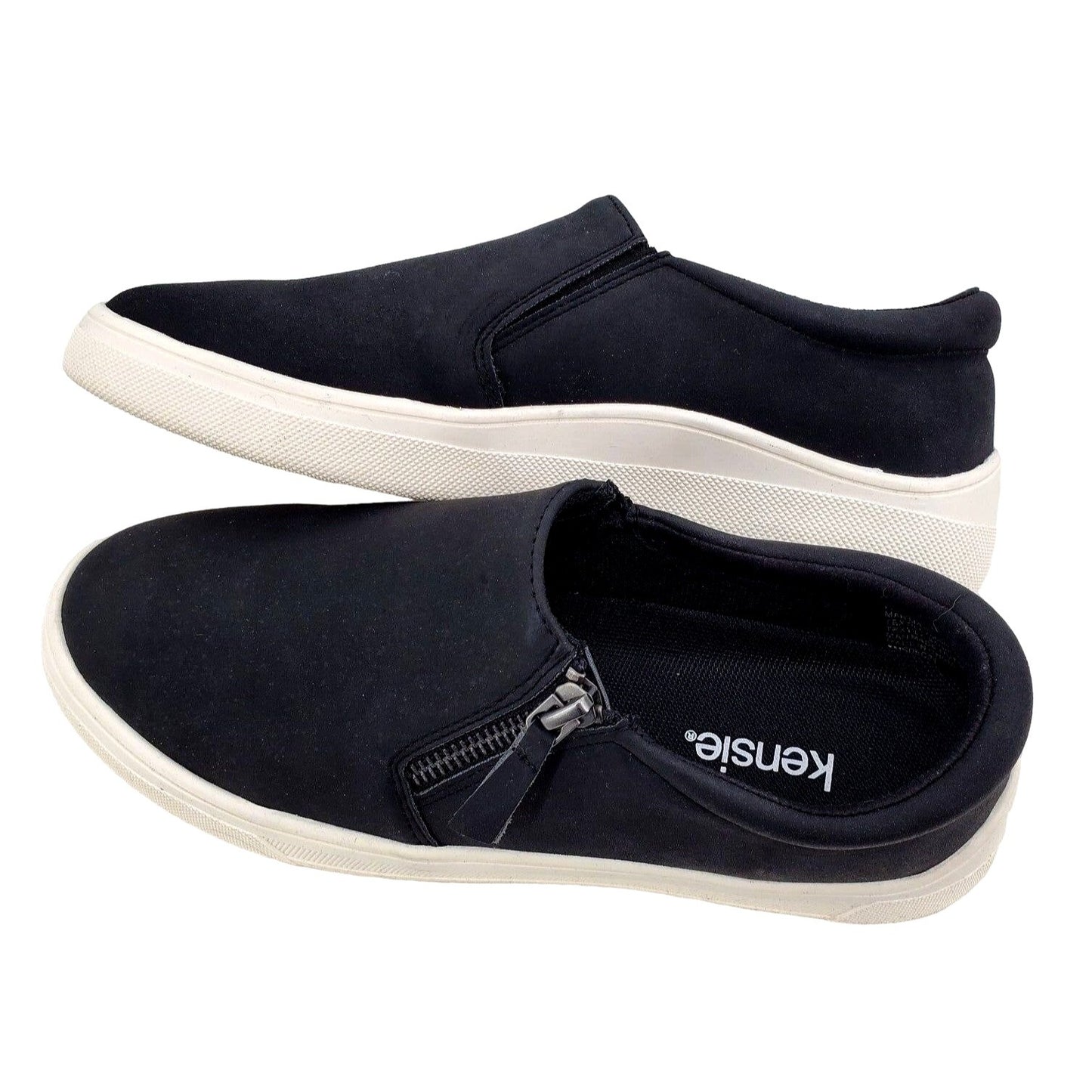 Kensie Sneaker Woman Soren Zip Side Slip-on Shoe Minimalist Athleisure Casual