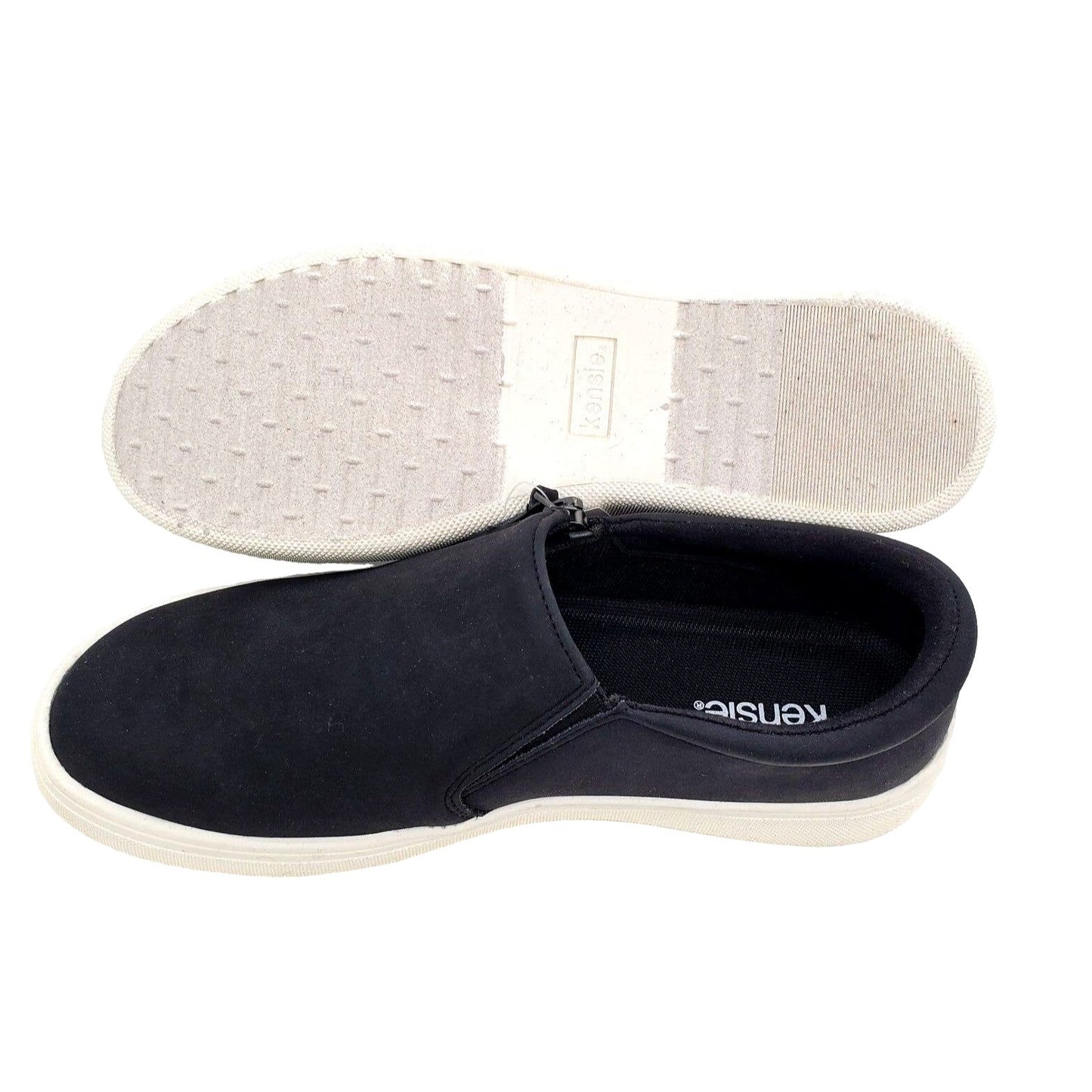 Kensie Sneaker Woman Soren Zip Side Slip-on Shoe Minimalist Athleisure Casual
