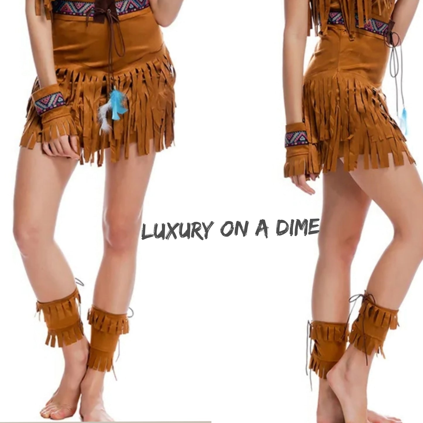 Native American Indian Sexy Adult Women Halloween Costume Cosplay 6-piece set