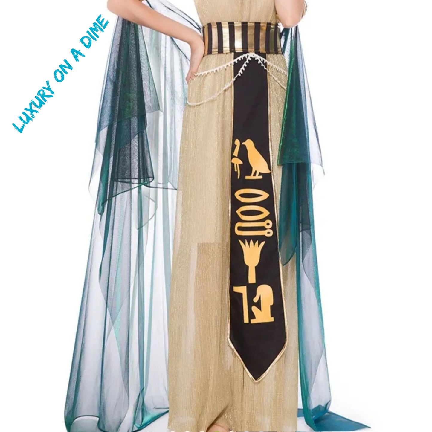 EGYPTIAN Goddess Queen Sexy Adult Women Halloween Costume Cosplay 5-piece set