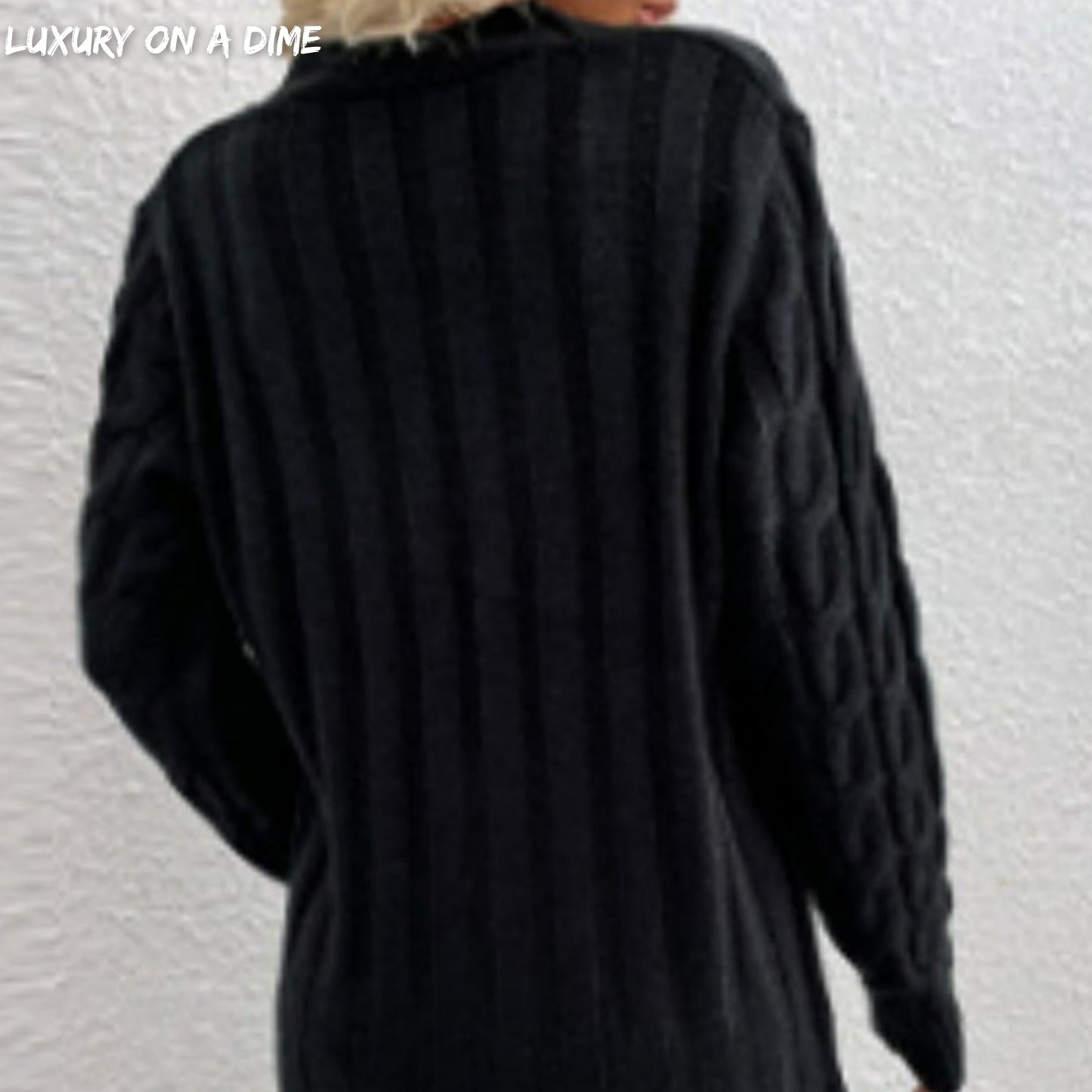 Chunky Cable-Knit Classic Button Front Long Cardigan with Pockets