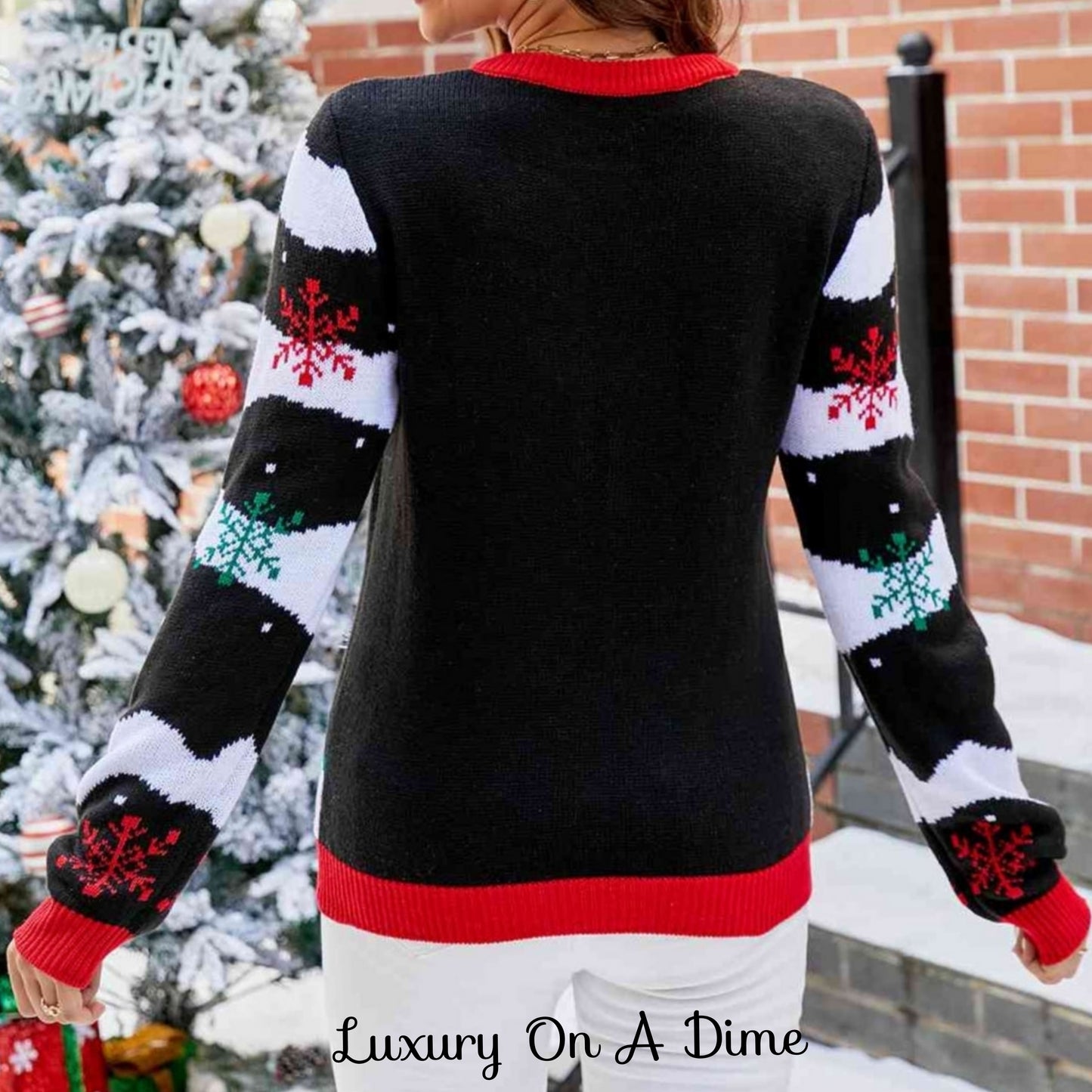 LIGHT IT UP Christmas Tree 3D Festive Puff Ball Holiday Winter Knit Sweater