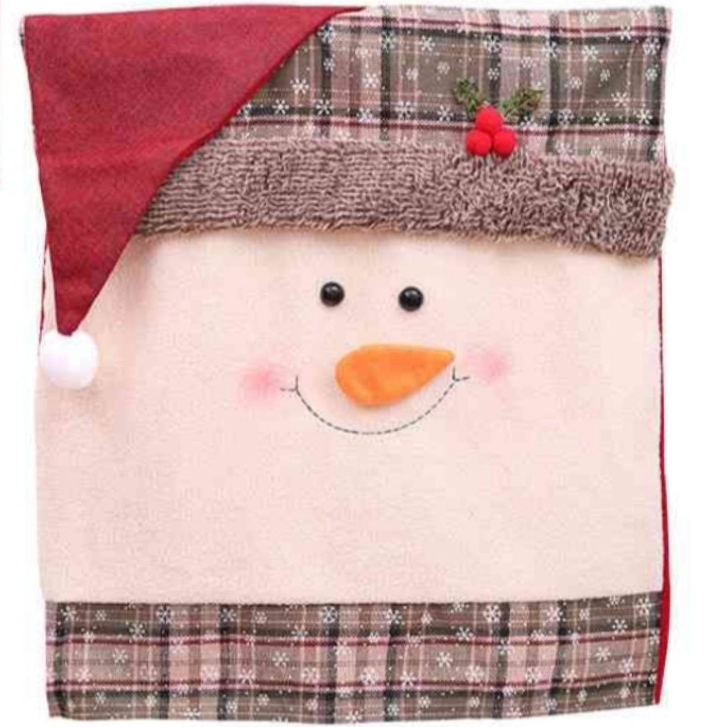 Santa Claus or Snowman Christmas Festive 3D Chair Slip Cover Home Decor