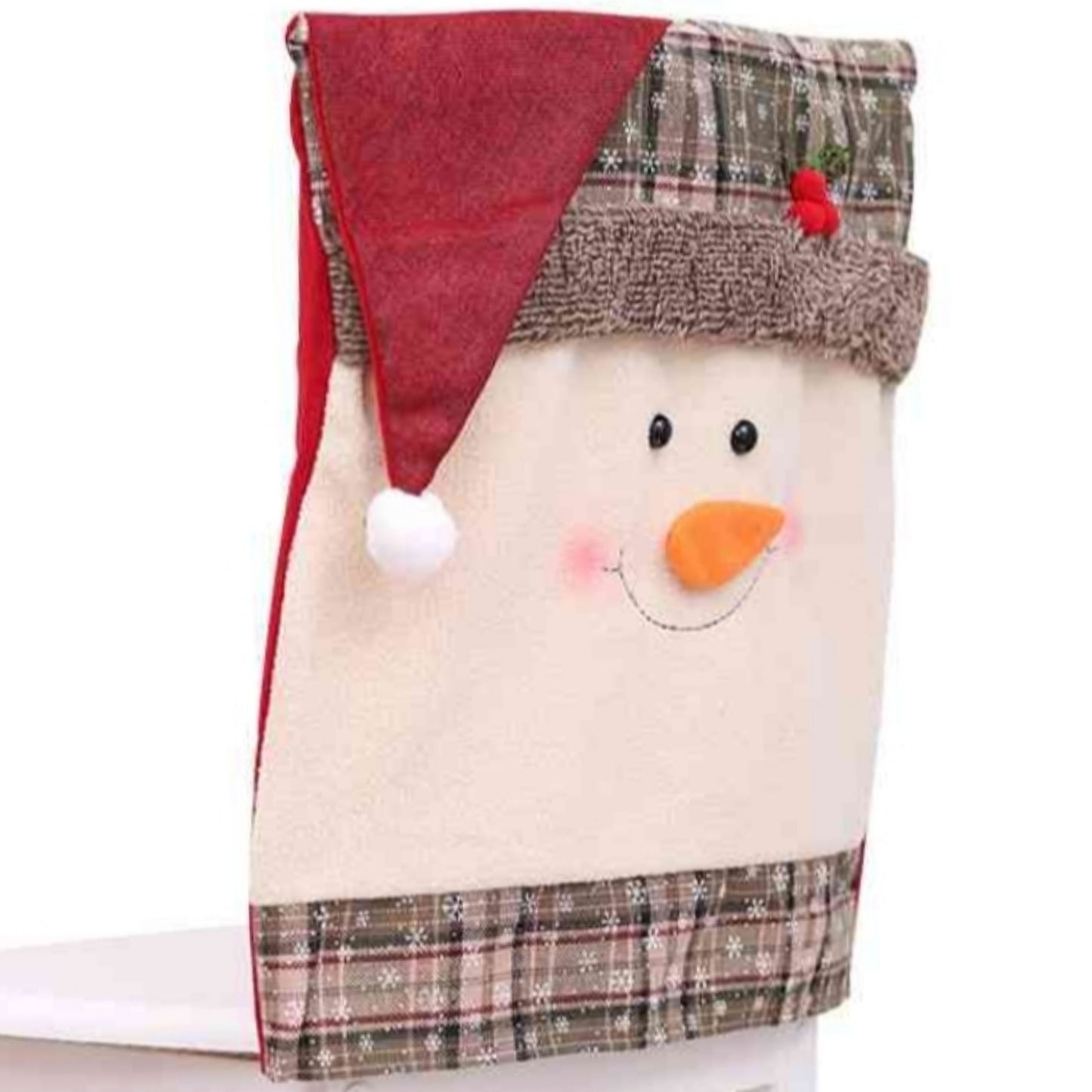 Santa Claus or Snowman Christmas Festive 3D Chair Slip Cover Home Decor